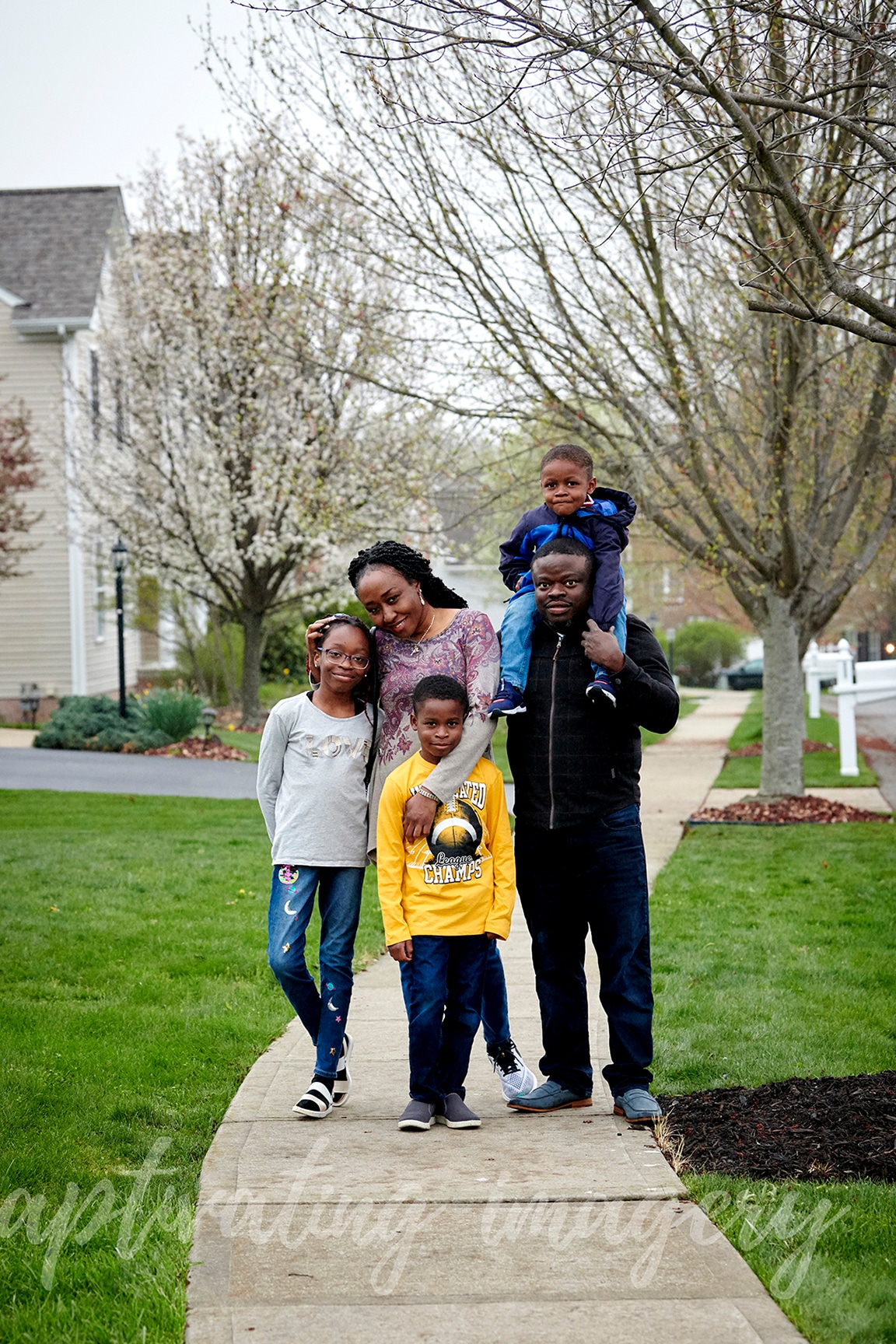 family portrait outside