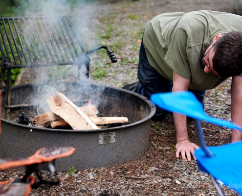 dad starting fire