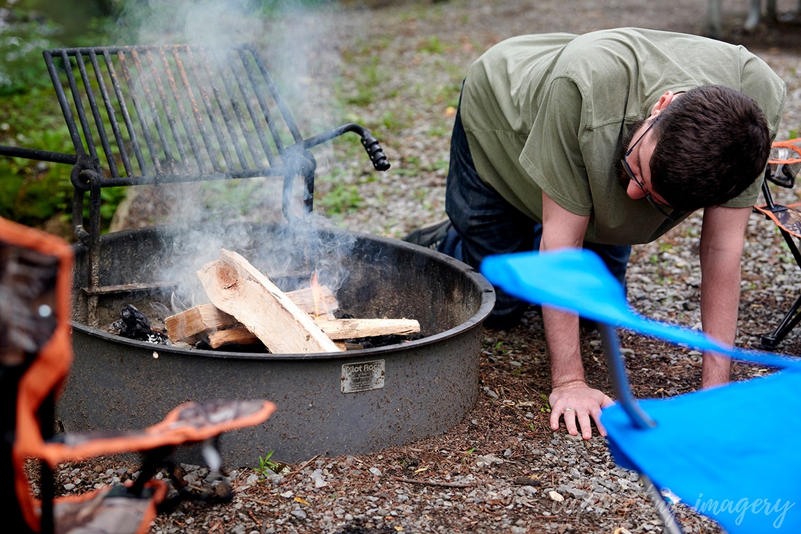 dad starting fire