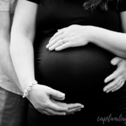 close-up of parents' hands