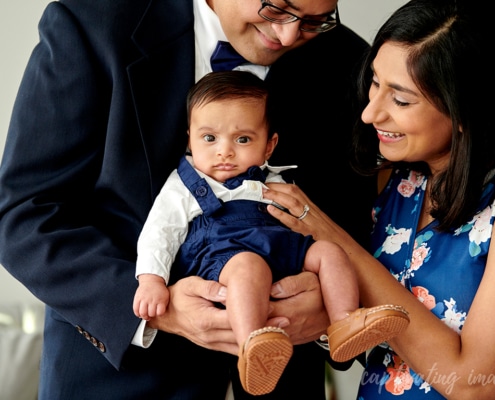 Smitten parents and baby - Studio Newborn Family Session