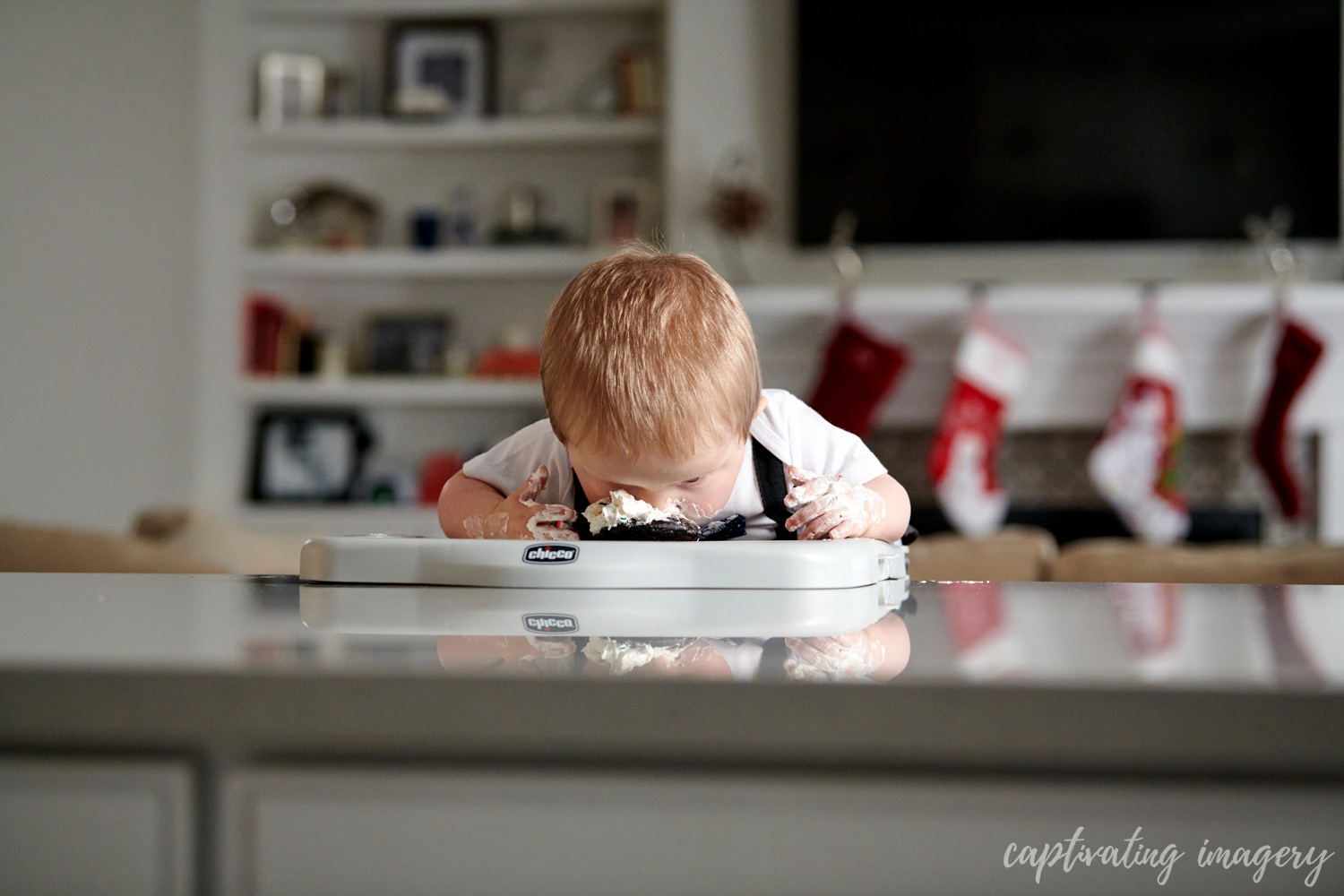 Baby bird eats cake -