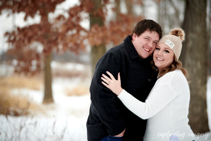 Snowy engagement session - Cranberry Engagement Session