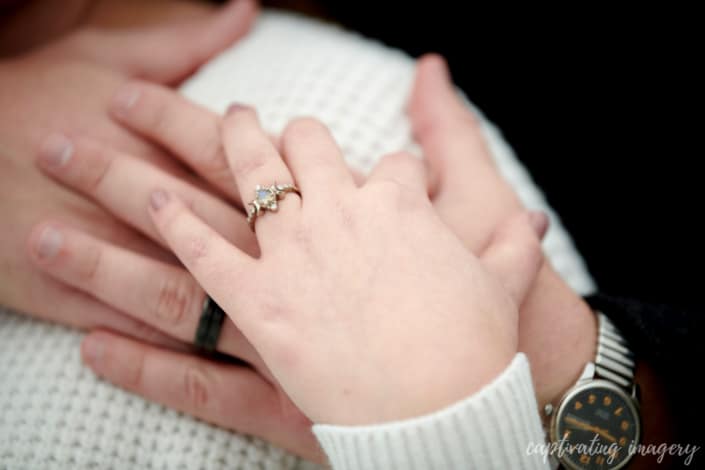 engagement ring pic - Cranberry Engagement Session