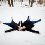 engagement session snow angels - Cranberry Engagement Session