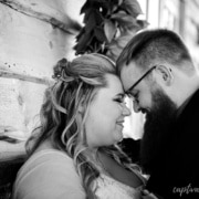 black and white wedding portrait - Diamond Lake Barn Wedding Photography