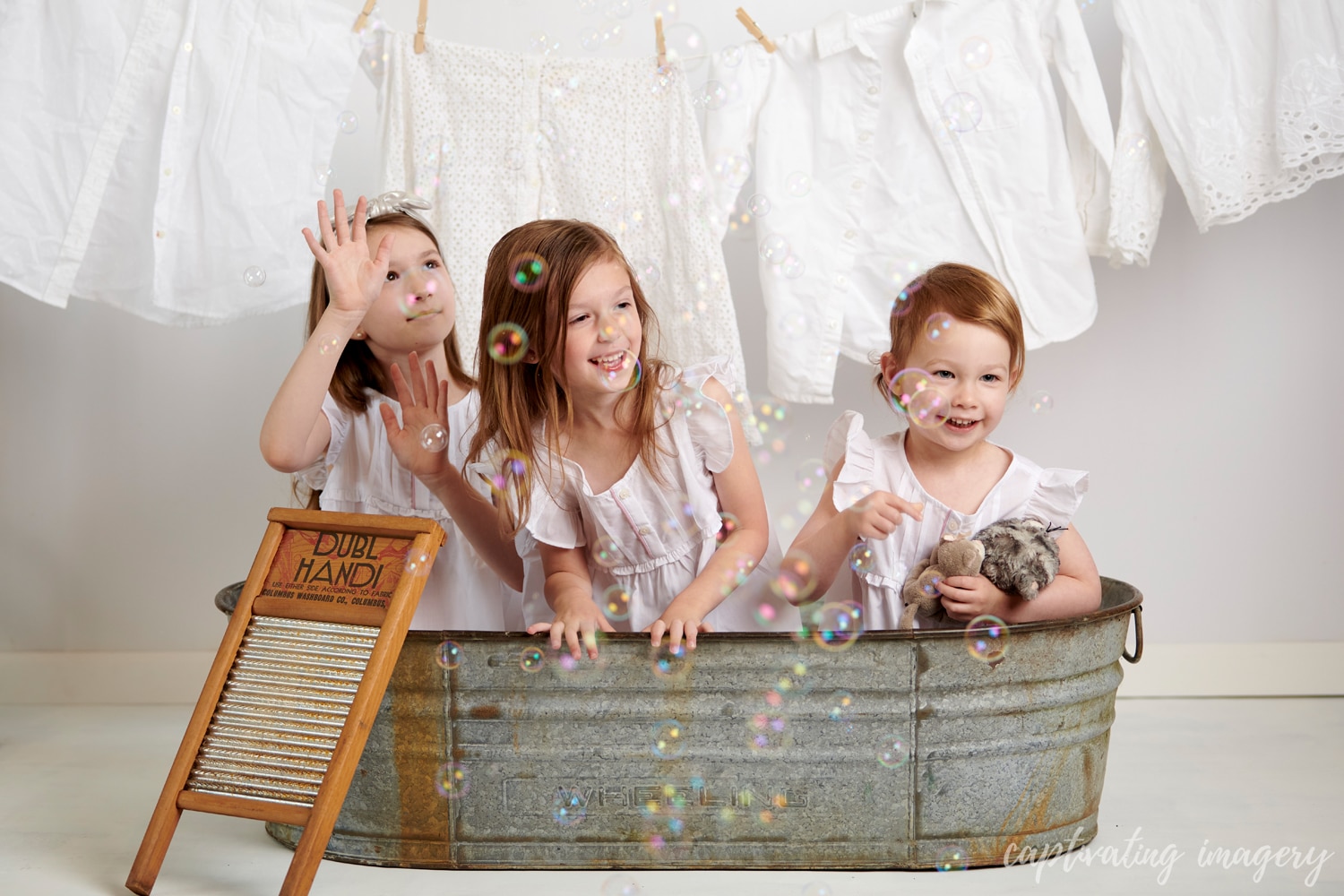 fun with bubbles - photoshoot fundraiser for Relay for Life