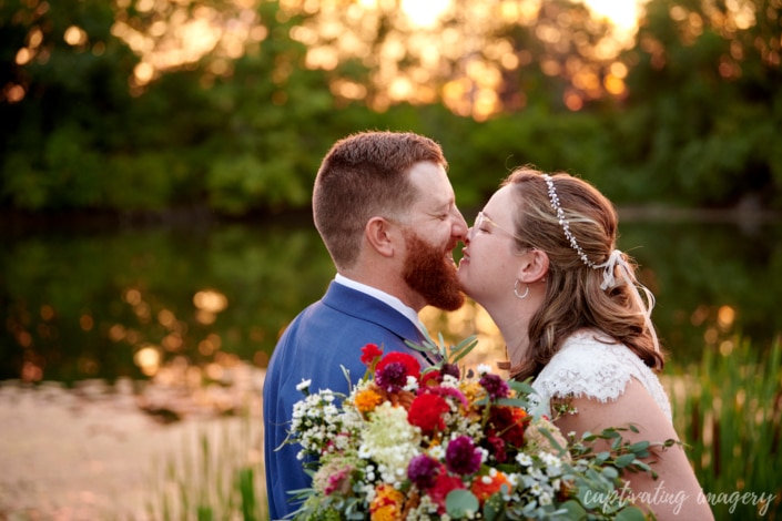 sunset bride and groom photography - Sunset wedding photos at The Atrium