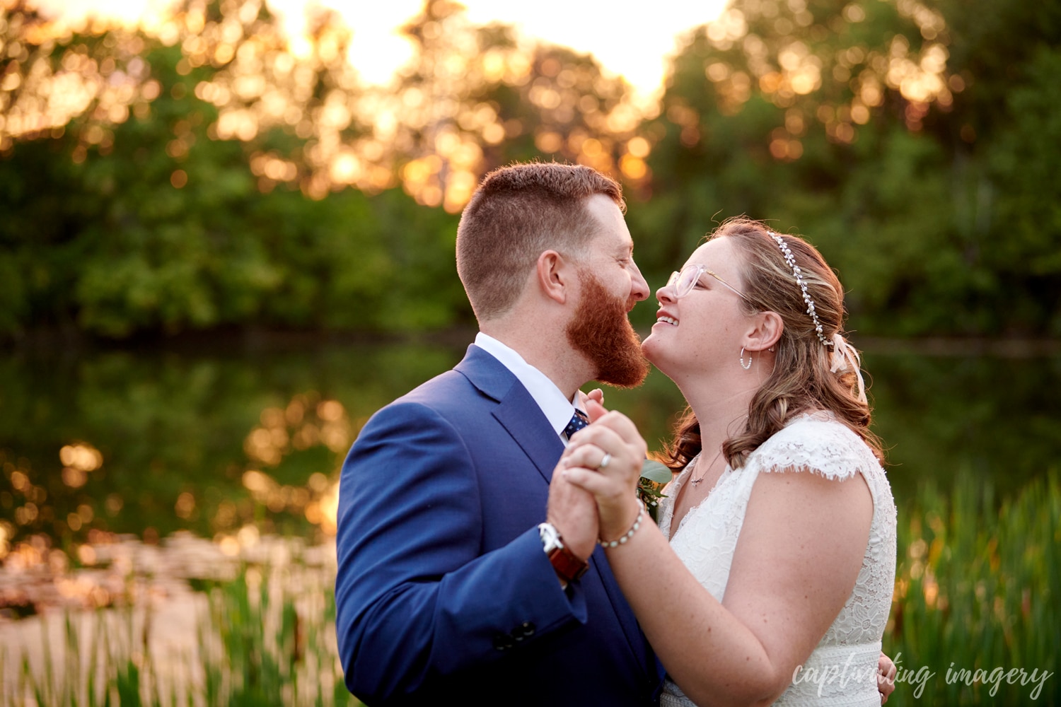 wedding portraits sunset - Sunset wedding photos at The Atrium