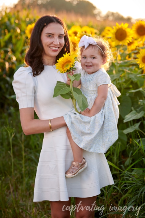 Mama daughter sunflower portrait - Now booking sunflower sessions for a limited time