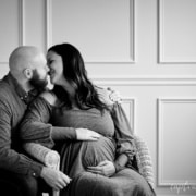 Maternity kissing couple -