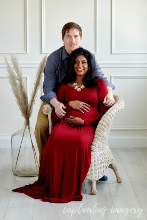 maternity couples portrait - Feeling the Love Maternity Session