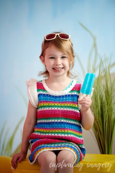 popsicle portrait - Summer Photos Beach-themed Photoshoot