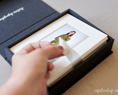 photo box with ribbon - wexford family photography