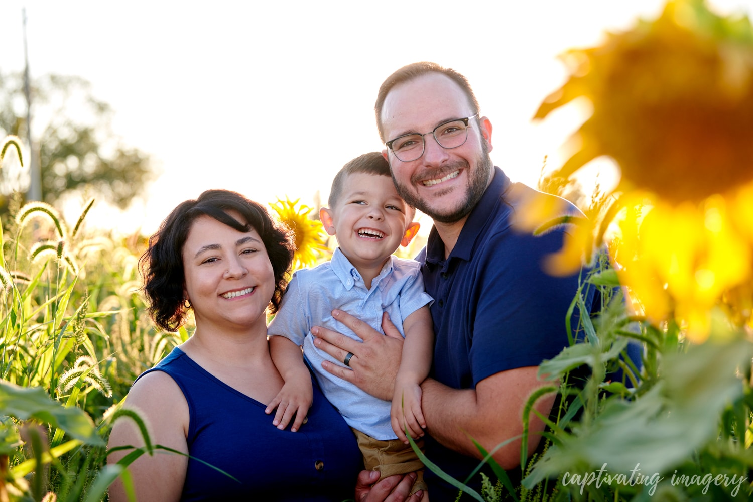 Family sunflower session - Pittsburgh Sunflower Photos