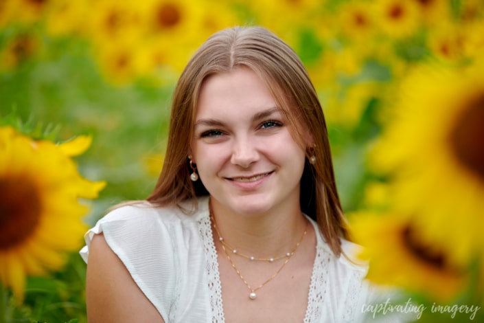 sunflower senior session - Pittsburgh Sunflower Photos